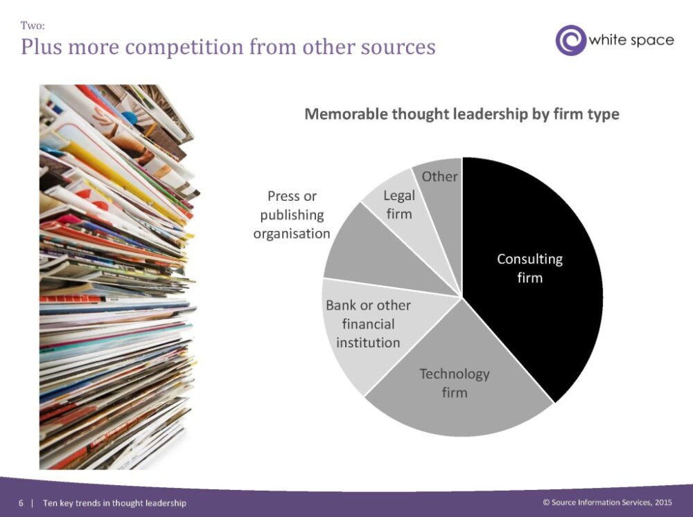 memorable thought leadership by firm type
